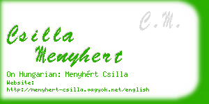 csilla menyhert business card